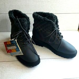 Boston accent 10 faux fur lined gray winter boots